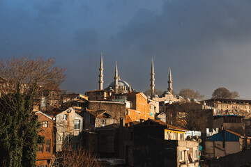 Fototapeta na wymiar Suleymaniye mosque in Istanbul