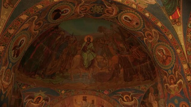 Interior Decoration of the Cathedral of the Savior on Blood in St.Peterburg