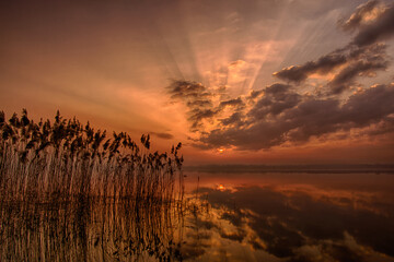 Sunrise over a lake in Silesia © Mariusz