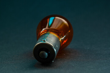 Lightbulb, halogen, incandescent lamp are reserve lamps for motor vehicles in 12 volt operation photographed in the studio