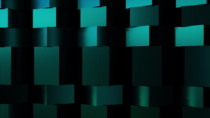 Hexagonal blocks. Computer generated 3d render