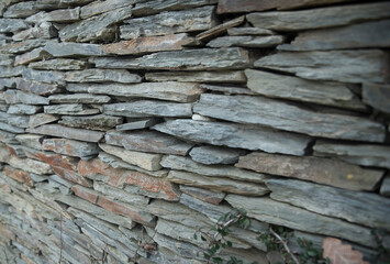 ściana z łupek kamienia
