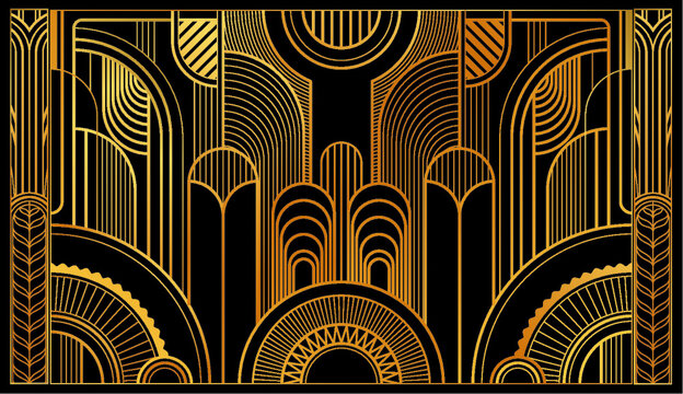 the product is inspired by the great gatsby movie, a background product  with gold and black textures Stock Vector | Adobe Stock