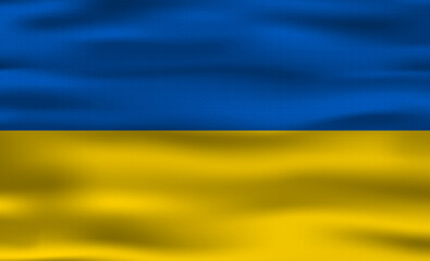 Realistic Ukraine flag vector illustration	
