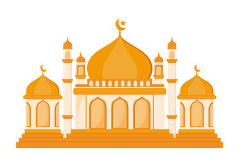 Mosque Icon Clipart Design on White Background Vector
