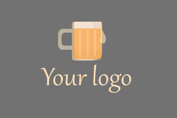 vector logo for a beer company bar pub