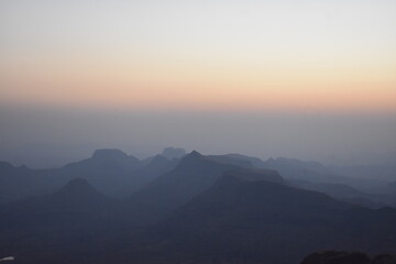 sunrise in the mountains