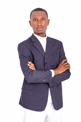 adult businessman crossing his arms.