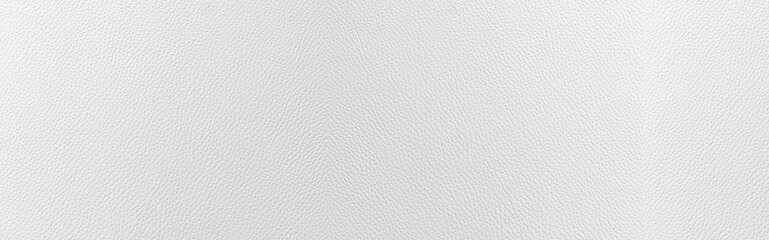 Panorama of White genuine cow leather of the sofa texture and background seamless