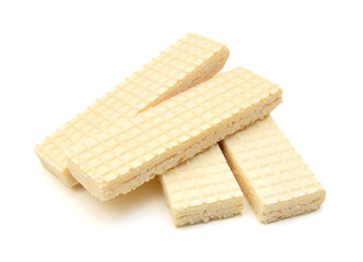 Wafers with vanila on a white background