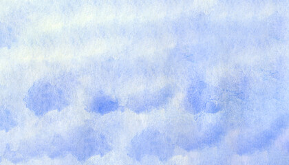blue abstract watercolor background with paper structure,soft brush strokes