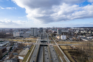 Katowice road - Communication - DTŚ ring road - panorama