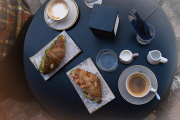 Vegan croissant for brunch