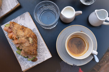 Vegan croissant for brunch