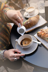 Vegan croissant for brunch