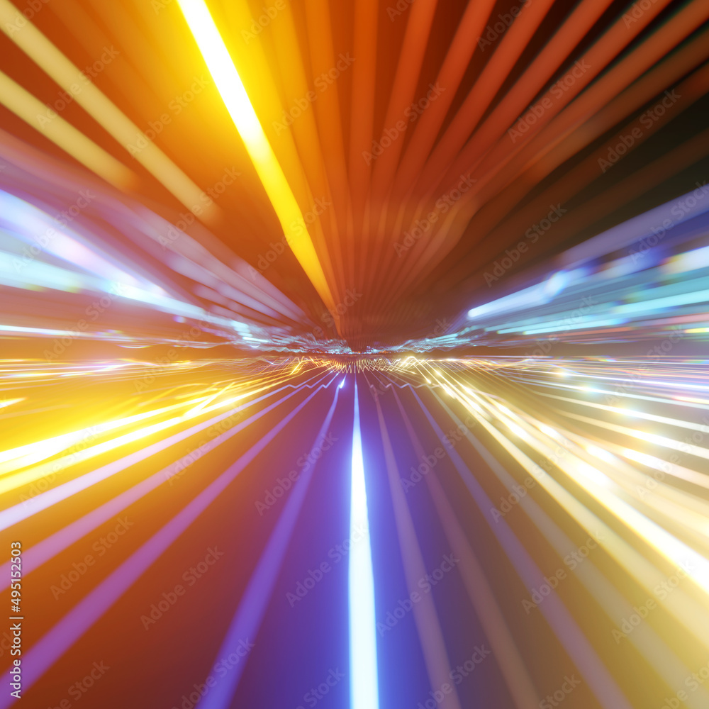 Poster abstract neon futuristic speed internet. computer processing data, binary data transfer, upload, dow