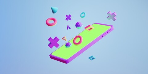 metaverse vr simulation gaming cyberpunk style, digital robot, 3d illustration rendering, virtual reality