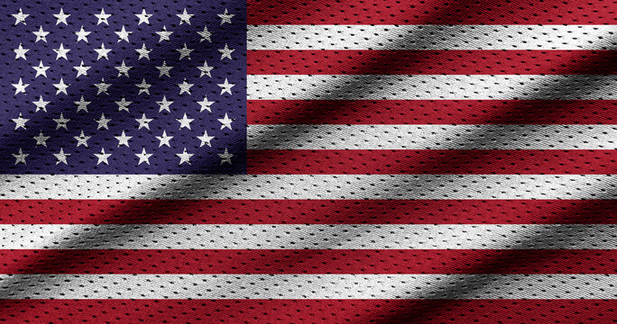 American Flag on texture sports. Horizontal sport theme poster, greeting cards, headers, website and app