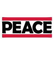 Peace rote Balken 