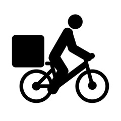 Bicycle delivery icon or sign, vector illustration