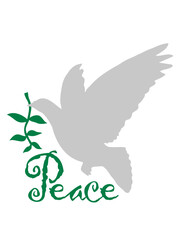 Peace Olivenzweig Friedenstaube 