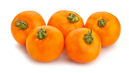 orange tomato path isolated on white