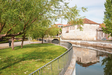Jardim da Ribeira - Pavia river at Viseu city, province of Beira Alta, Portugal - obrazy, fototapety, plakaty