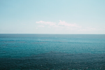 Fototapeta premium Extent of the calm Mediterranean Sea near the Corsican coast