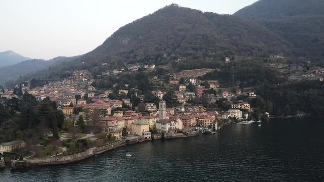 Landscape of Torno a village on Lake Como