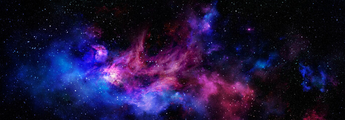 Fototapeta na wymiar Gas cloud of a nebula in deep outer space