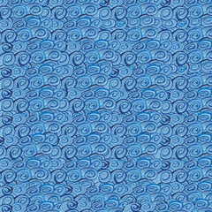 Watercolor pattern with bubbles wave