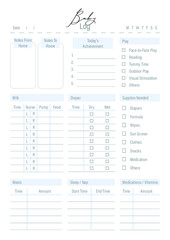 baby daily activity log