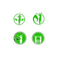 a set of women's health clinic logos. vector illustration of women. healthy woman icon