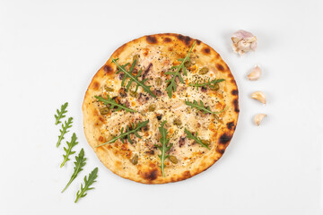 pizza tomato pepper garlic vegetables meat