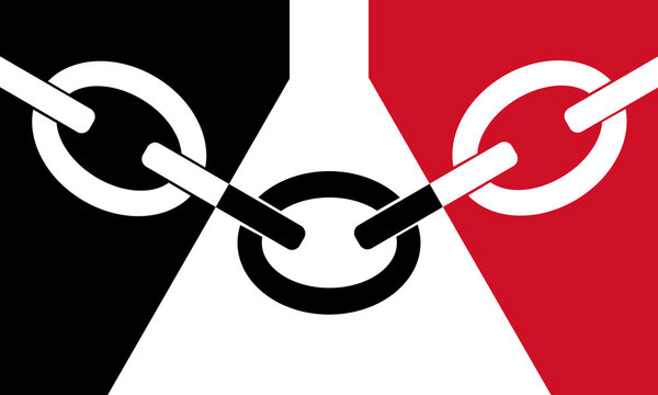 Black Country flag vector illustration. England county territory symbol. West Midlands.