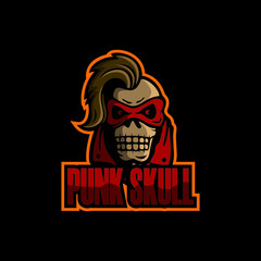 Punk skull esport logo