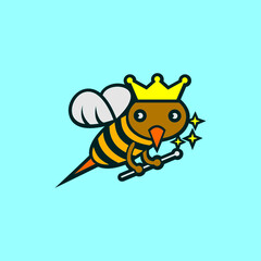 Queen bee crown logo
