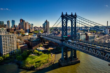 Beautiful Manhattan Bridge  in New York, USA