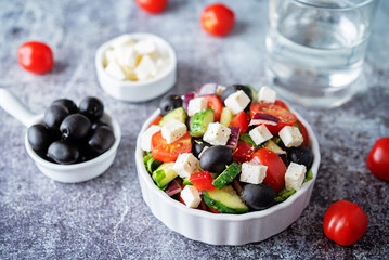 Fresh Greek Salad in a bowl