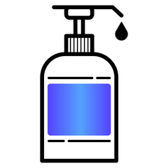 bottle with a liquid drop vector illustration for design element