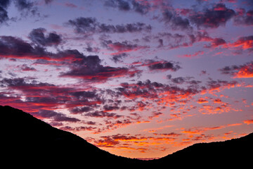 Sunset and intense clouds in South Korea.