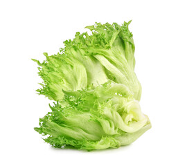 Frillice iceberg lettuce isolated on white background.