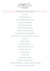 Daily Self Care Journal Set: 5 pages of how to love yourself better 