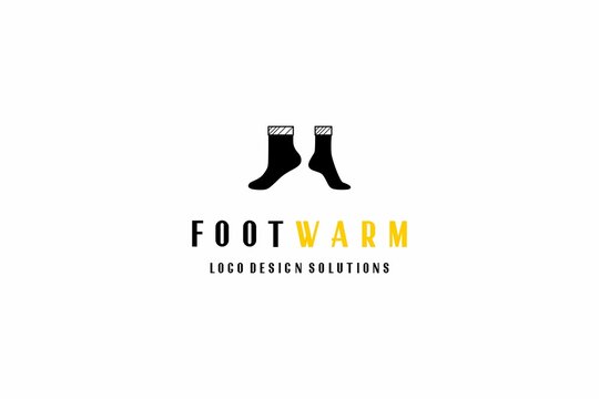 Template logo design solutions for socks shop, socks production