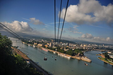 View from Fortress Ehrenbreitstein in Koblenz- Germany -Deutsches Ecke (German Corner) 2015