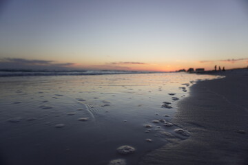 sunset on the beach
