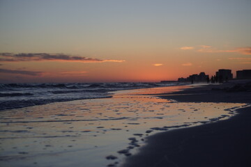 sunset on the beach