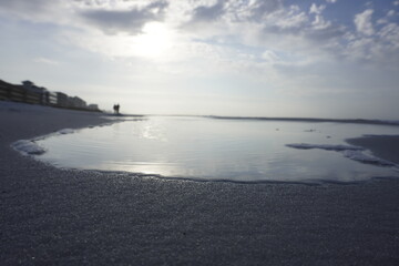 Naklejka premium sunset on the beach