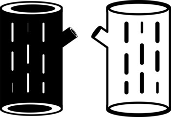 Log icon vector illustration on white background..eps