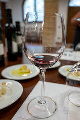 Red Brunello di Montalcino wine and olive oil tasting tour in cantina near Montalcino Tuscany, Italy